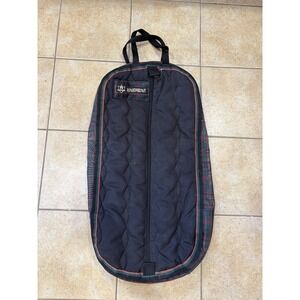 Kensington Roustabout Quilted Bridle Bag - Black And Plaid, Equestrian, Horse